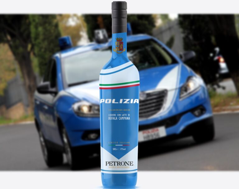 Guappa “Polizia”, una nuova limited edition del liquore a base di latte di bufala campana