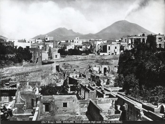 Stabilimento Giacomo Brogi 1880 Veduta Scavi di Ercolano