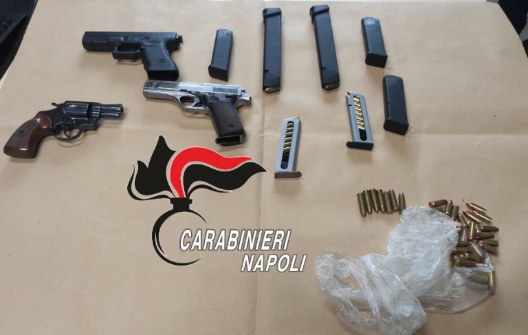 Carabinieri scovano un arsenale nascosto in un terreno. C’era anche una bomba a mano