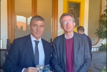 Alfonso Pecoraro Scanio e il sindaco di Napoli Gaetano Manfredi
