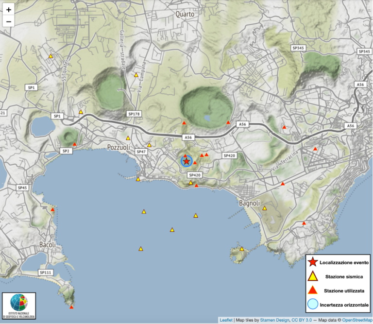 Terremoto: scossa molto forte nell’area della Solfatara, paura tra la popolazione