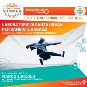 Pomigliano Summer Festival prosegue sabato con la danza e Marco Zurzolo