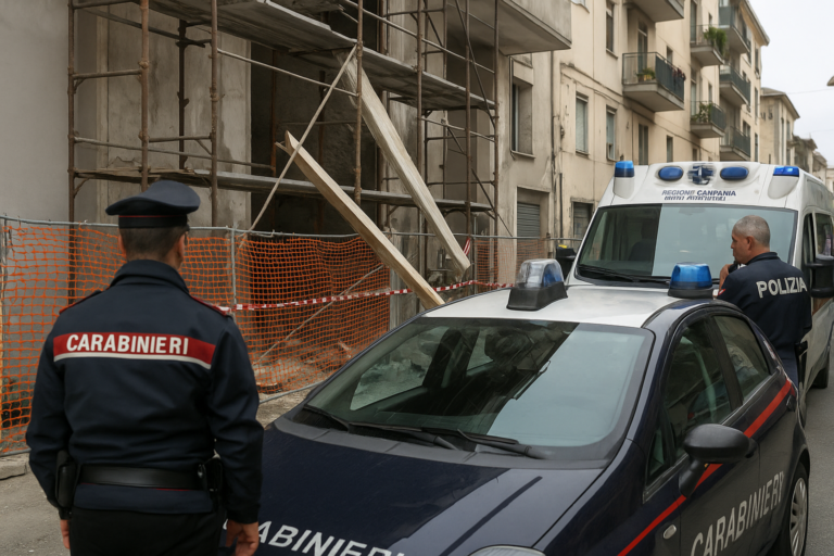 Tragedia sul lavoro a Frattamaggiore: operaio precipita da un’impalcatura e muore in ospedale