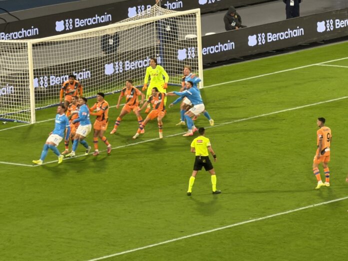 Esultanza dei giocatori del Napoli dopo il gol al Maradona – archivio