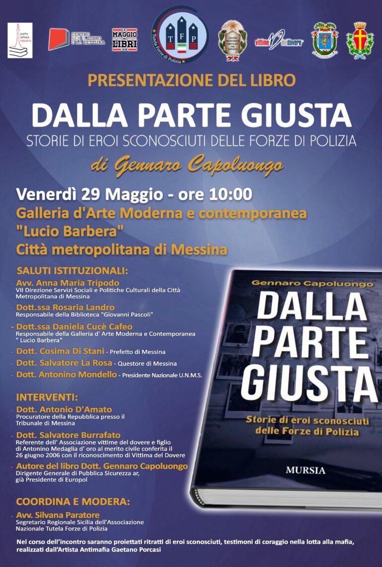 Essere “dalla parte giusta” non è un motto ma una scelta quotidiana: “Dalla parte giusta. Storie di eroi sconosciuti delle Forze di Polizia”