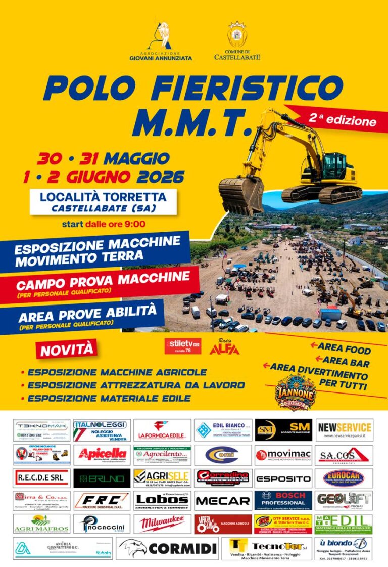 Castellabate, il Cilento del lavoro e delle imprese protagonista con il ritorno del Polo Fieristico M.M.T.