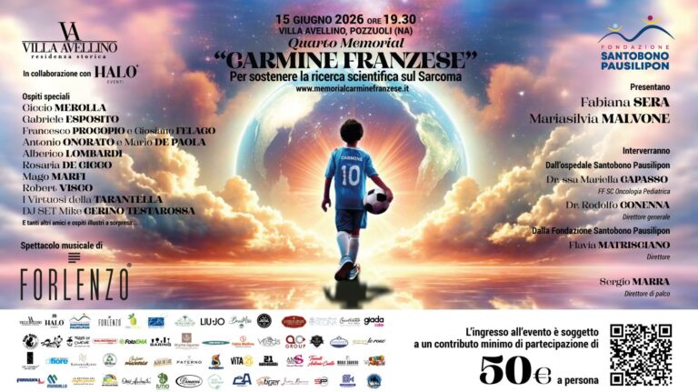 Lunedì 15 giugno a Villa Avellino il Quarto Memorial “Carmine Franzese”