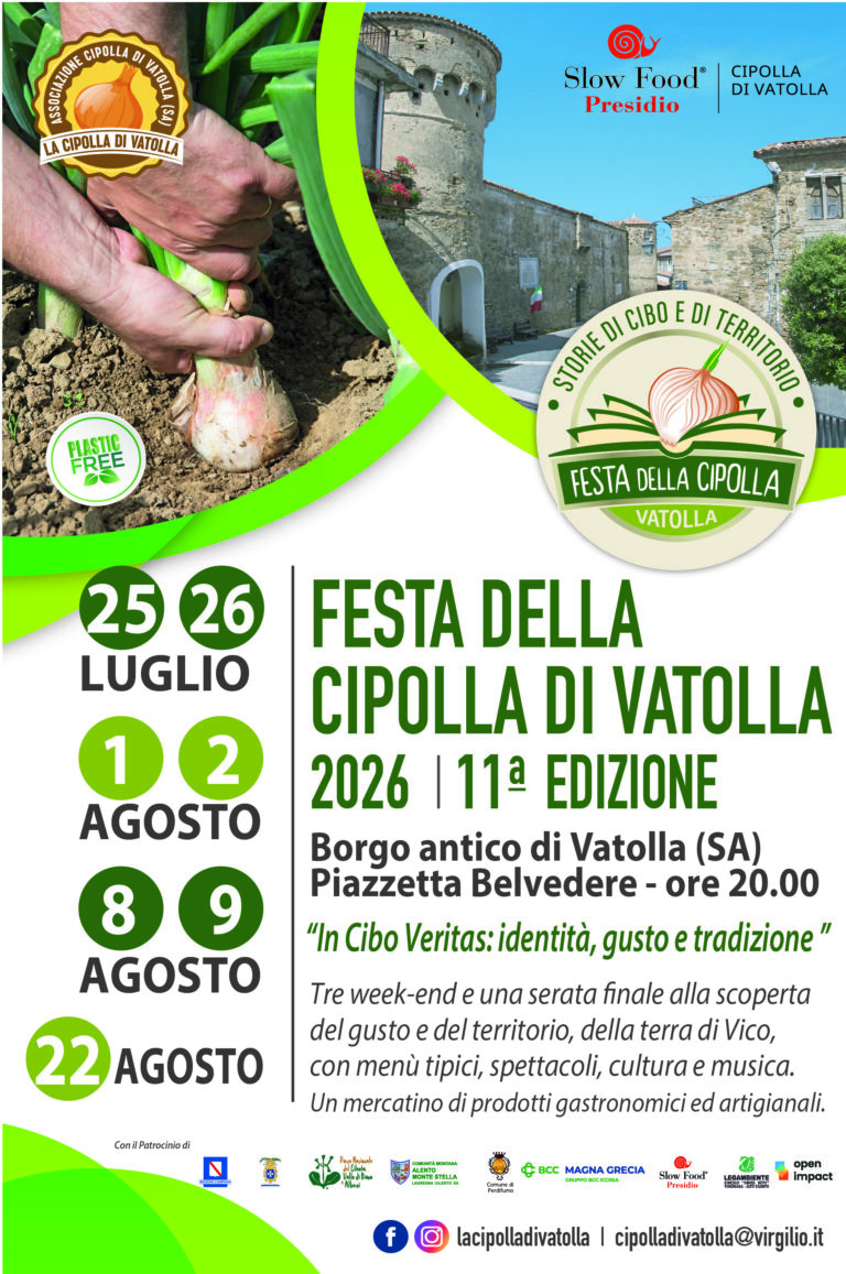 “In Cibo Veritas”: al via l’XI edizione della “Festa della Cipolla di Vatolla” nel Cilento
