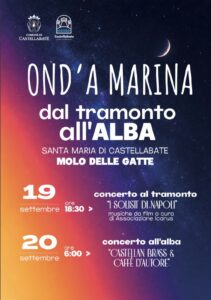 Castellabate, torna la magia di “Ond’a marina-dal tramonto all’alba”: due concerti spettacolari sul molo delle gatte Castellabate, torna la magia di “Ond’a marina-dal tramonto all’alba”: due concerti spettacolari sul molo delle gatte