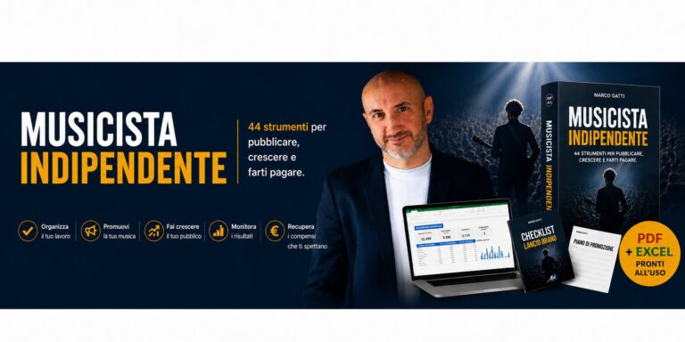 Marco Gatti lancia ‘Musicista Indipendente’, manuale con 44 strumenti per musicisti