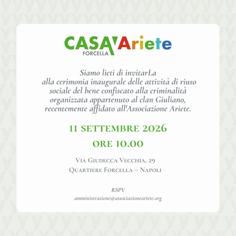 Apre a Forcella “Casa Ariete” in bene confiscato al clan Giuliano