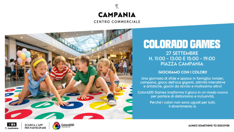 Il Centro Campania lancia i “ColorAdd Games” per sensibilizzare sul daltonismo