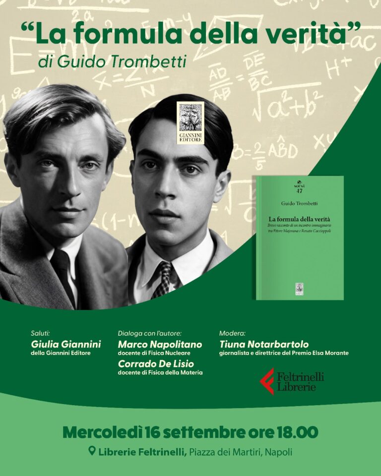 Guido Trombetti presenta a Napoli il libro “La formula della verità” alla Feltrinelli
