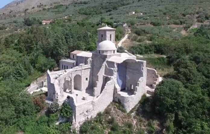 Entrata del Parco della Memoria Storica a San Pietro Infine, Monumento nazionale della Seconda Guerra Mondiale.