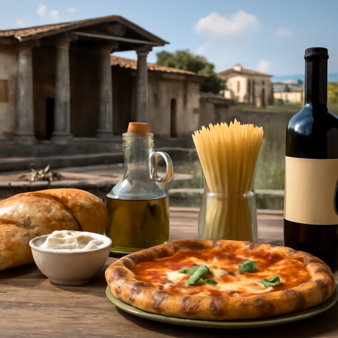 Immagine generata con intelligenza artificiale, a tema: turismo visione scavi enogastronomia torre annunziata