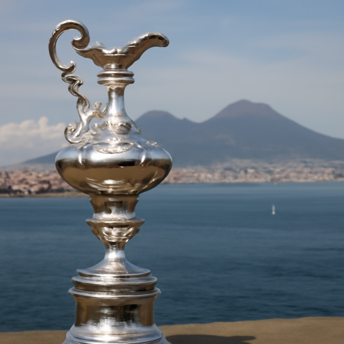 Immagine generata con intelligenza artificiale, a tema: america cup sirena dobbiamo emozionare gente napoli tifera