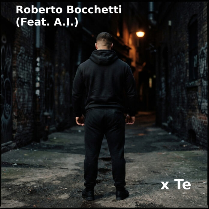 Uomo visto di spalle in un vicolo urbano di notte, copertina del singolo 