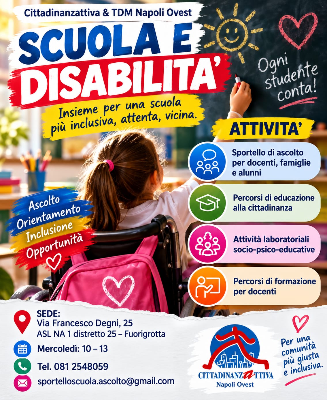 a fuorigrotta uno sportello di ascolto per il sostegno alla scuola e alla disabilit224 da Primacampania.it a fuorigrotta uno sportello di ascolto per il sostegno alla scuola e alla disabilit224